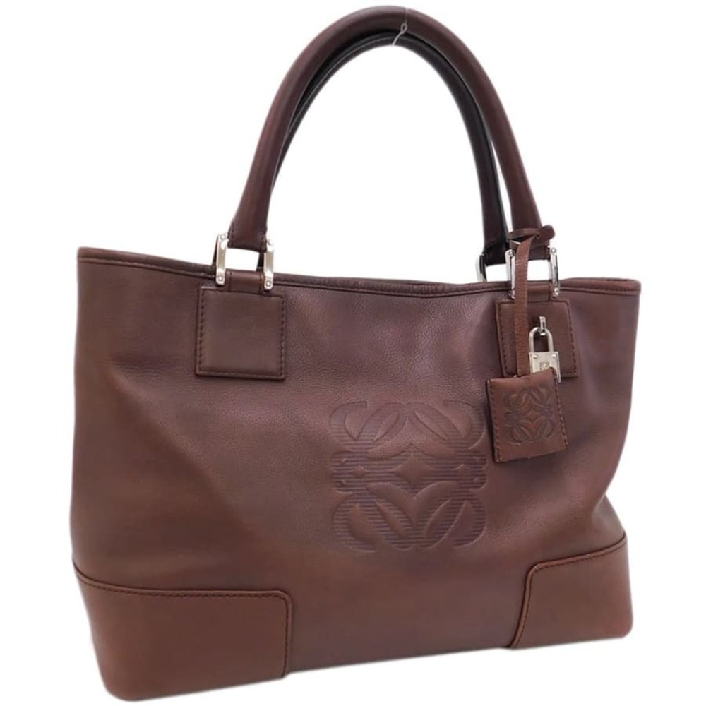Loewe handbag brown leather Amazona x Anagram